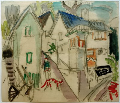 Village Street in the Taunus near Königstein by Ernst Ludwig Kirchner